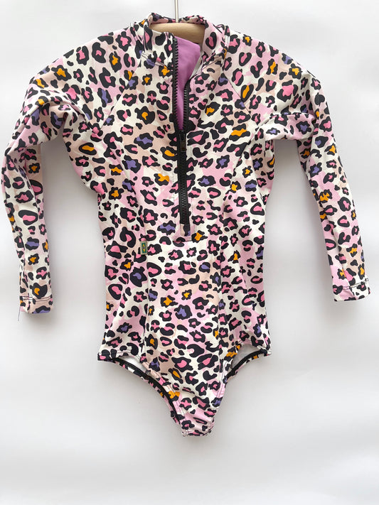 BODYSURF KIDS ANIMAL PRINT ZIPER FRONT