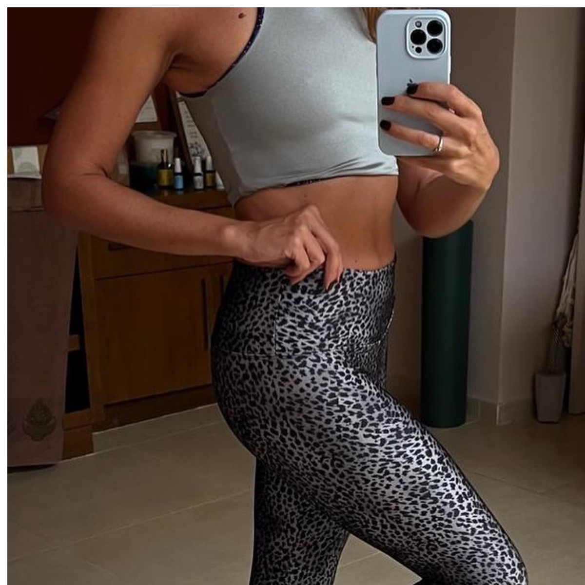 Leggings Silver Print